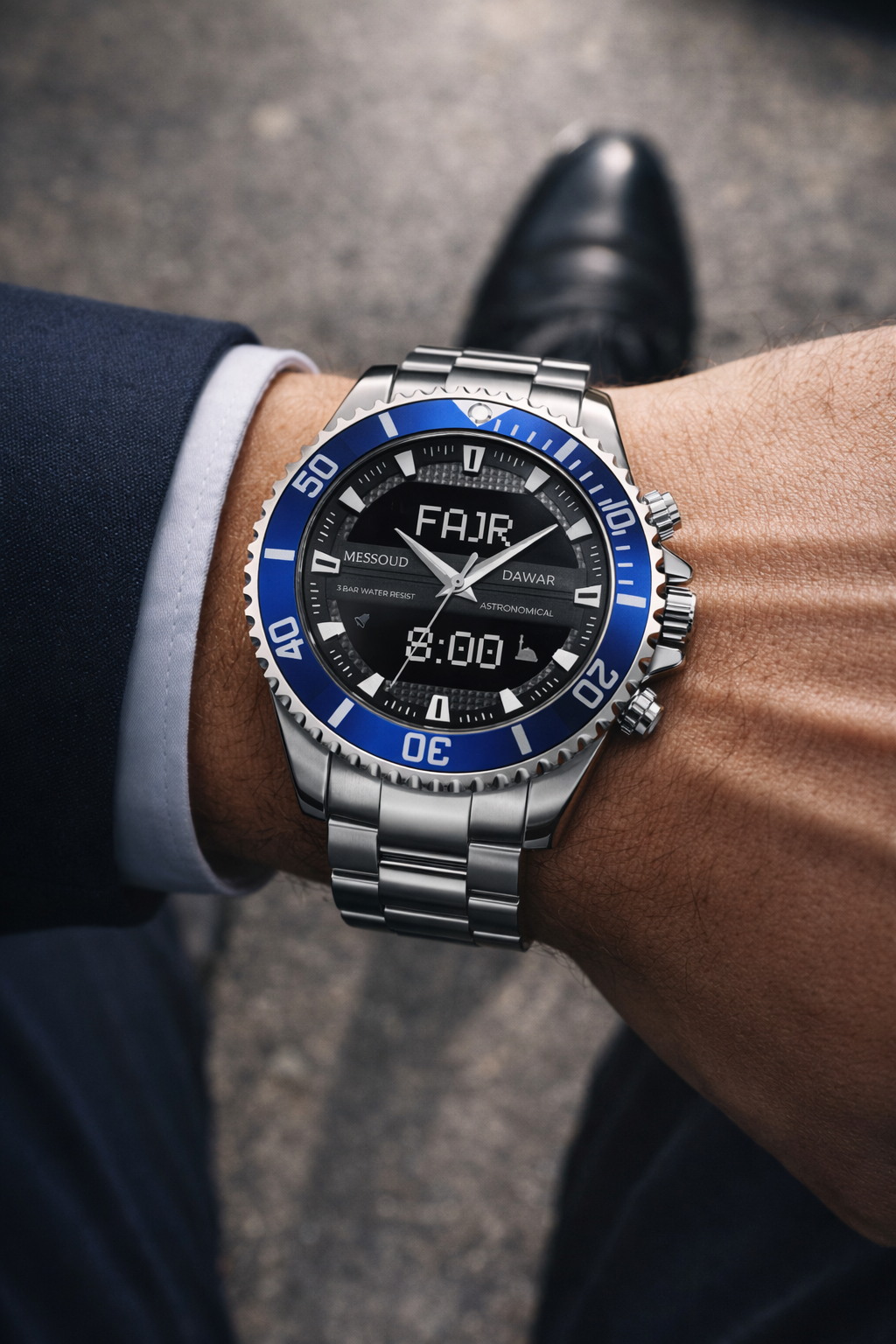 Montre Azan - Acier Océan