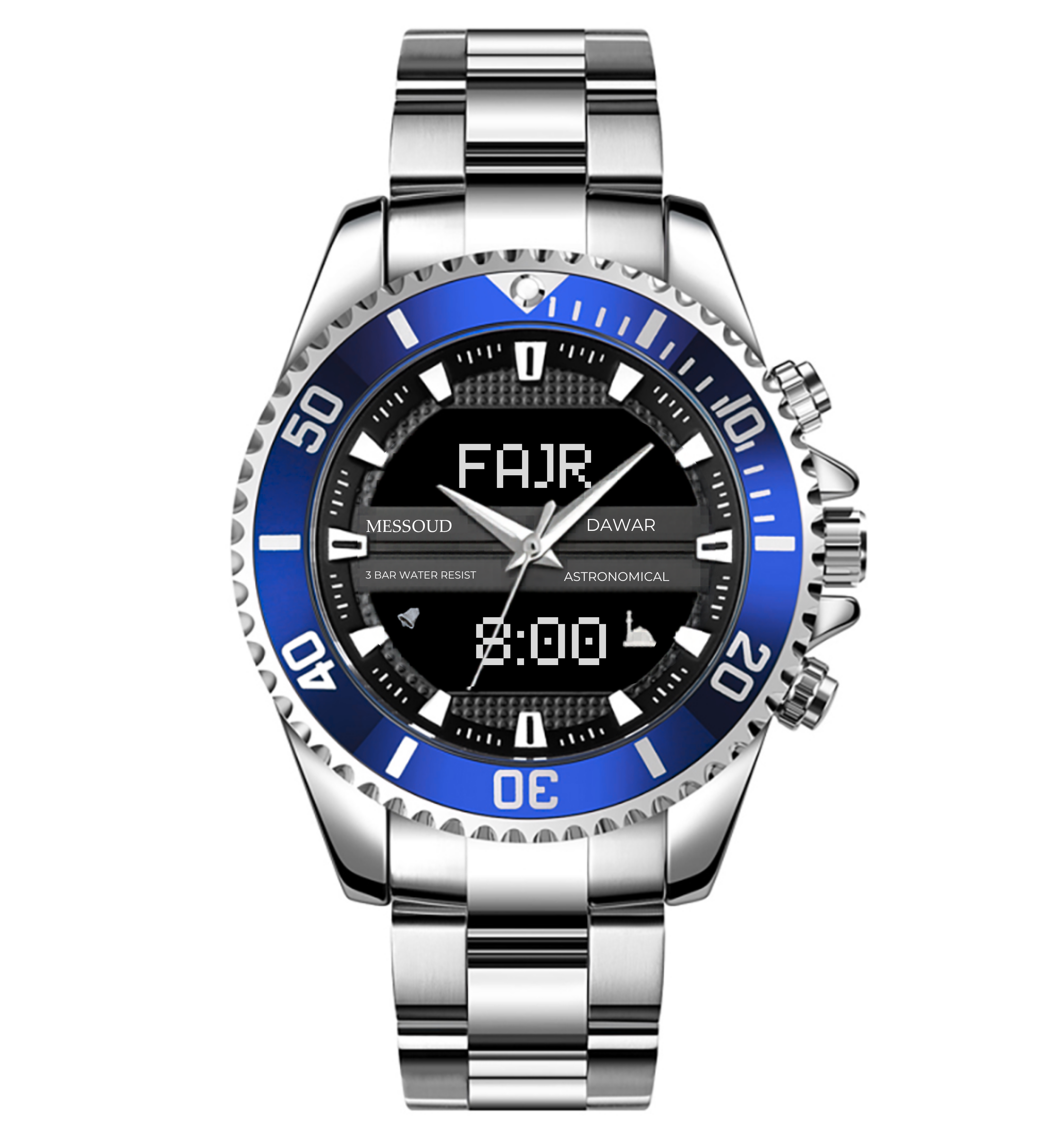 Montre Azan - Acier Océan