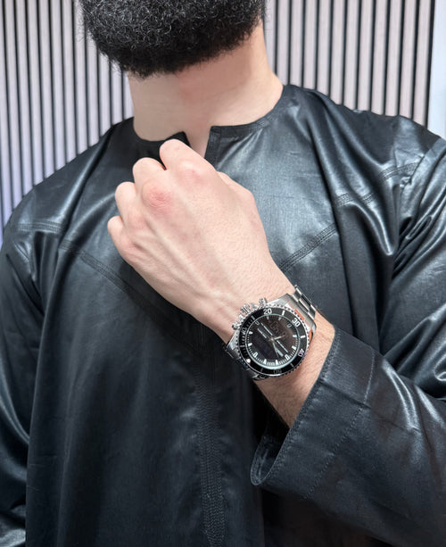 Messoud horloge - Obsidian Steel