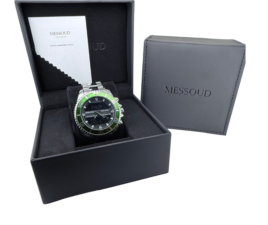 Messoud horloge - Emerald Steel
